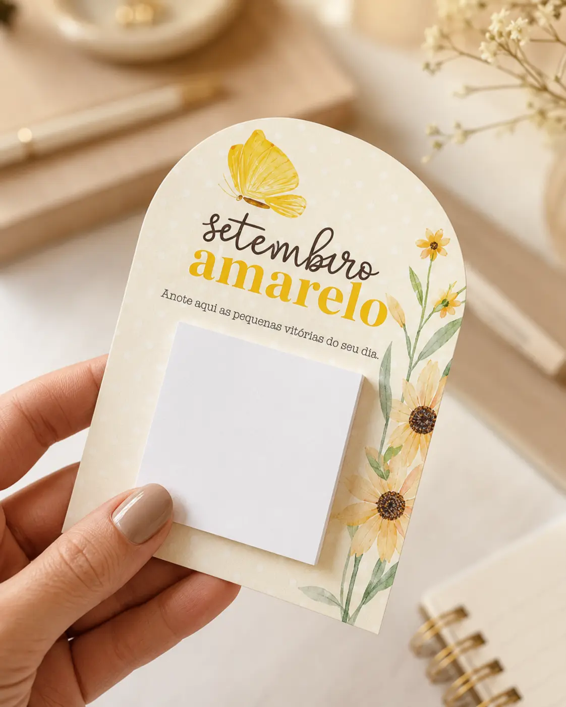 Bloco de anotações do Setembro Amarelo